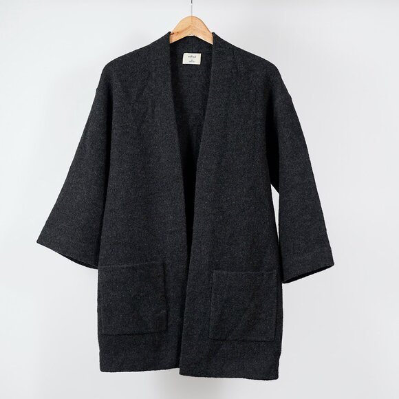 Aritzia Wilfred Brullon Cardigan, Merino Wool, Charcoal Grey, Size XS (generous) - Picture 2 of 11